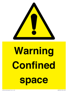 Warning Confined space